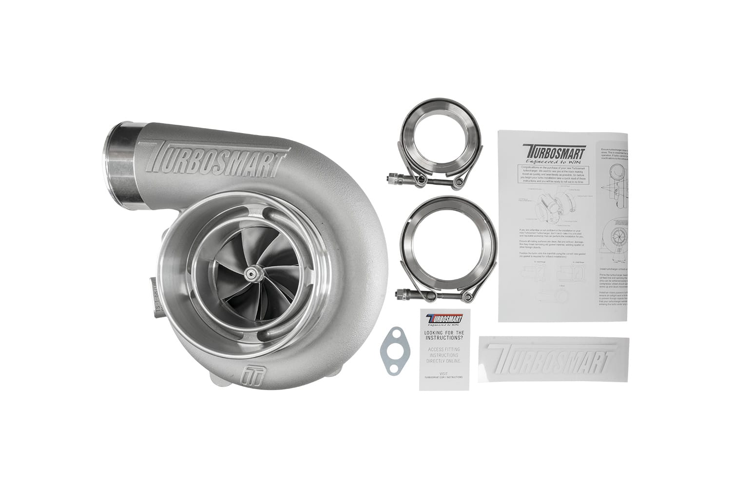 TS-1 Turbocharger 6870 (Kompact) V-Band Reverse Rotation 0.96AR Externally Wastegated