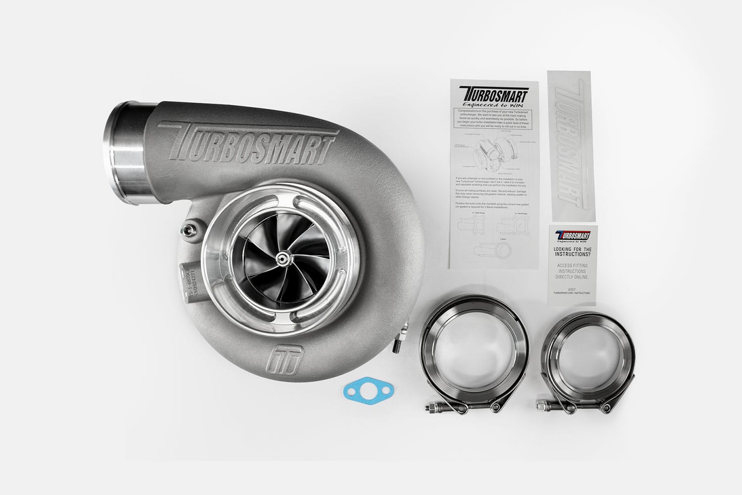 TS-1 Turbocharger 6870 V-Band Reverse Rotation 0.96AR Externally Wastegated