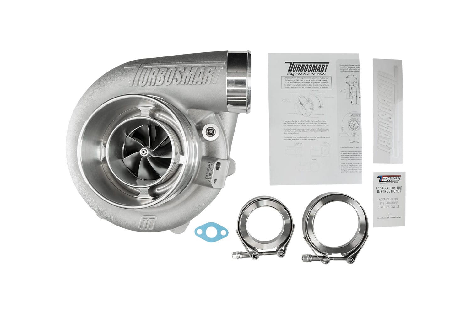 TS-2 Turbocharger (Water Cooled) 5862 V-Band 0.82AR Externally Wastegated