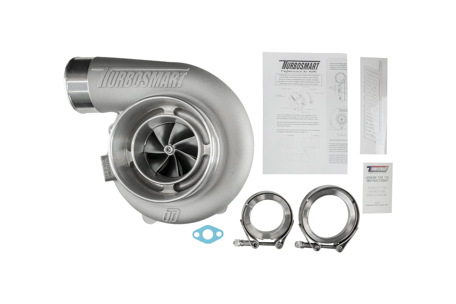 TS-2 Turbocharger (Water Cooled) 6262 V-Band Reverse Rotation 0.82AR Externally Wastegated