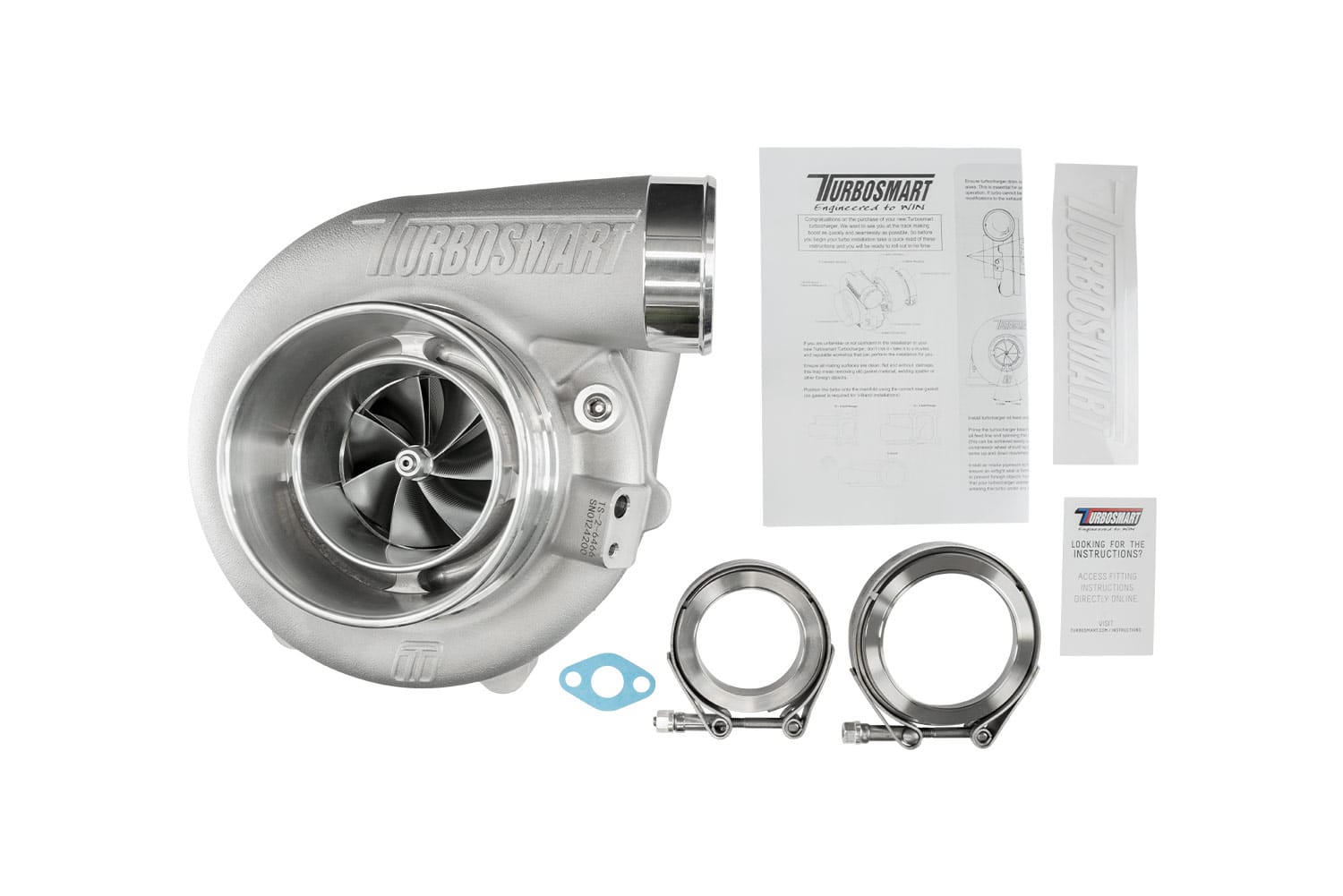 TS-2 Turbocharger (Water Cooled) 6466 V-Band 0.82AR Externally Wastegated