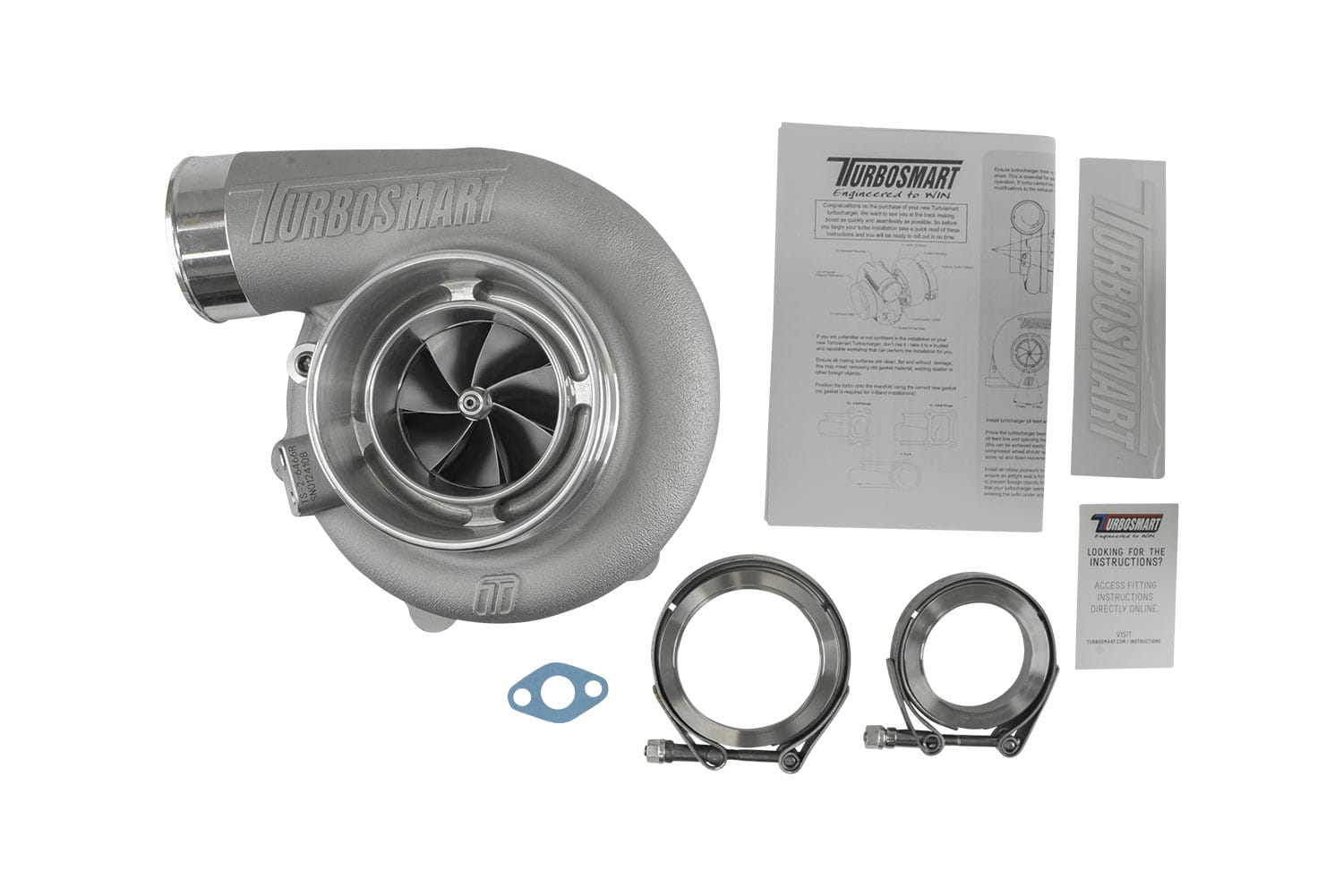 TS-2 Turbocharger (Water Cooled) 6466 V-Band Reverse Rotation 0.82AR Externally Wastegated