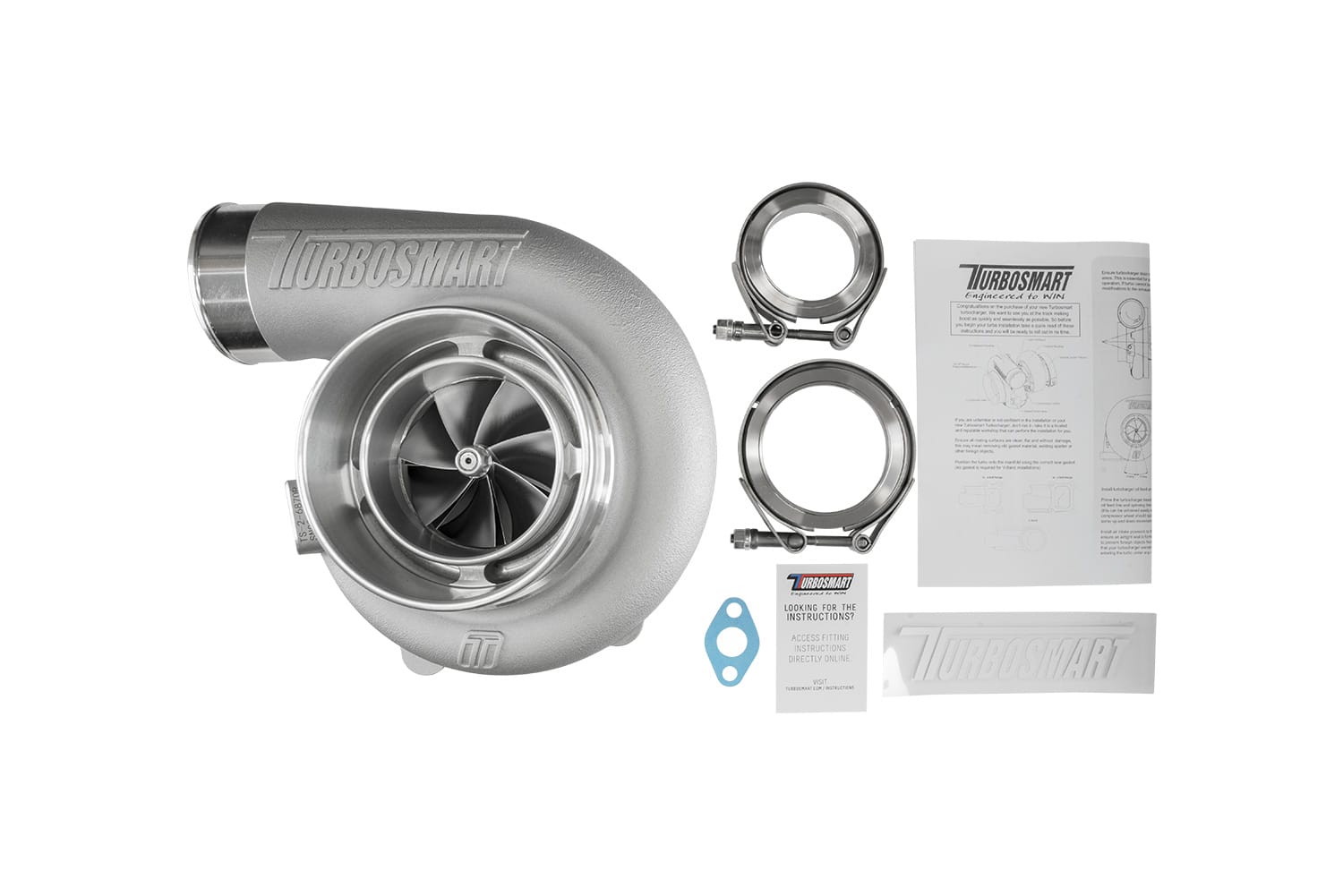 TS-2 Turbocharger (Water Cooled) 6870 (Kompact) V-Band Reverse Rotation 1.07AR Externally Wastegated